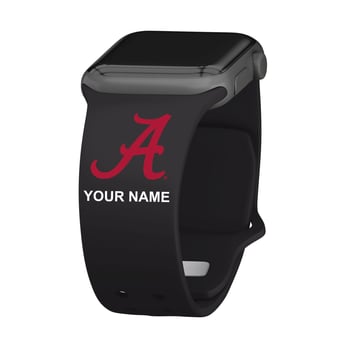 Alabama Crimson Tide Personalized Silicone Apple Watch Band