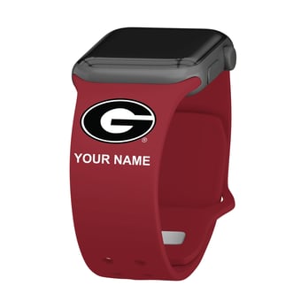 Georgia Bulldogs Personalized Silicone Apple Watch Band