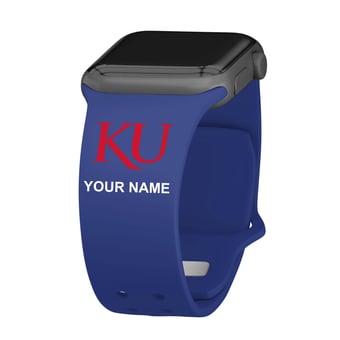 Kansas Jayhawks Personalized Silicone Apple Watch Band