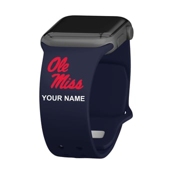 Ole Miss Rebels Personalized Silicone Apple Watch Band