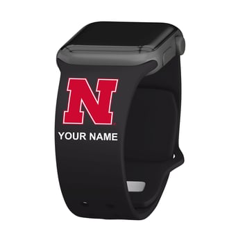 Nebraska Huskers Personalized Silicone Apple Watch Band