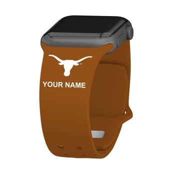 Texas Longhorns Personalized Silicone Apple Watch Band