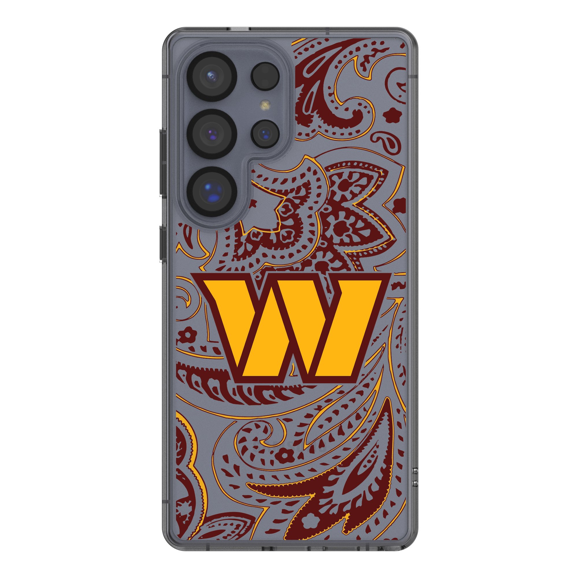 Keyscaper - NFL - Washington Commanders Galaxy Clear Paisley Design Case - S23 - Multicolor