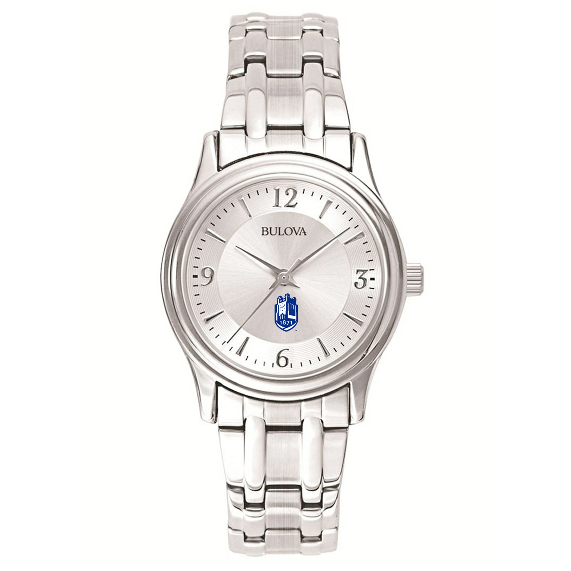 Women's Bulova Silver SUNY Geneseo Knights Stainless Steel Quartz Watch