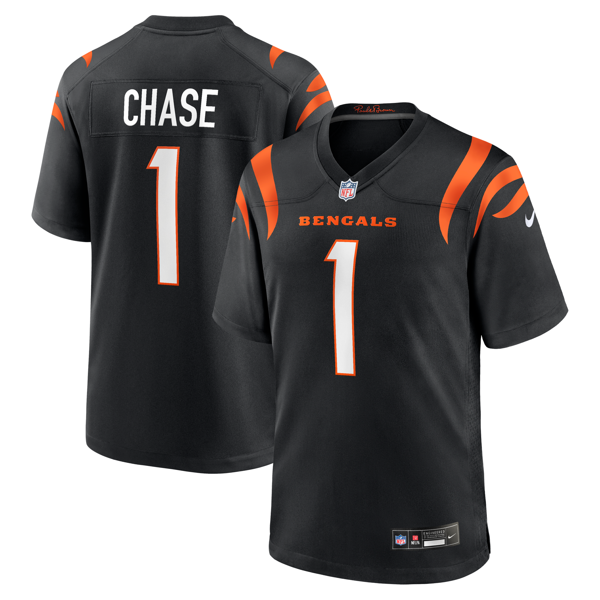 Men's Nike Ja'Marr Chase Black Cincinnati Bengals Game - Jersey