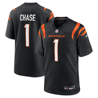 Men's Nike Ja'Marr Chase Black Cincinnati Bengals Game - Jersey