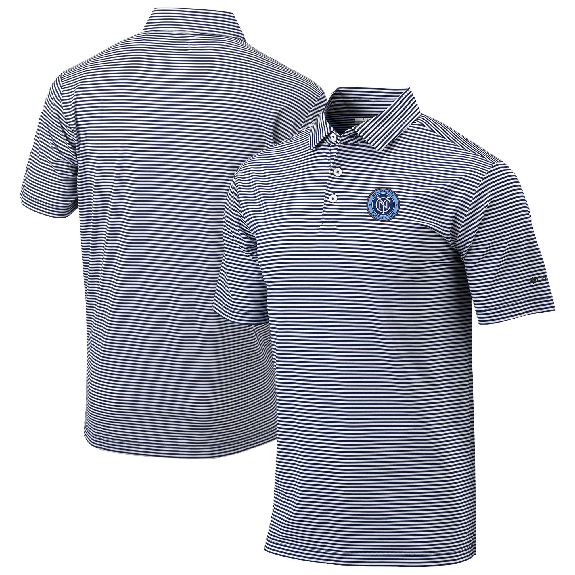 Men's Columbia Navy New York City FC Omni-Wick Club Invite Polo