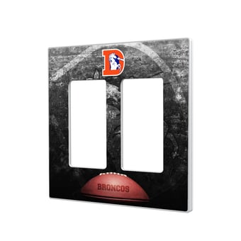 Denver Broncos Legendary Design Double Rocker Lightswitch Plate