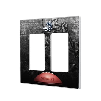 Dallas Cowboys Legendary Design Double Rocker Lightswitch Plate