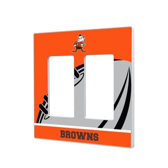 Cleveland Browns Passtime Design Double Rocker Lightswitch Plate