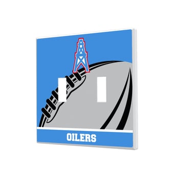 Houston Oilers Passtime Design Double Toggle Lightswitch Plate