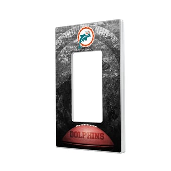 Miami Dolphins Legendary Design Single Rocker Lightswitch Plate