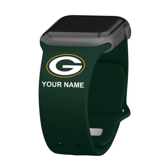 Green Bay Packers 38/40/41mm Personalized Silicone Apple Watch Band