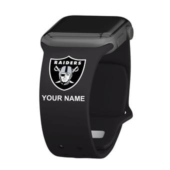 Las Vegas Raiders 38/40/41mm Personalized Silicone Apple Watch Band