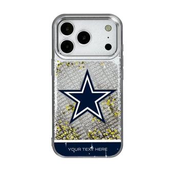 Dallas Cowboys Personalized Endzone Plus Design iPhone Glitter Phone Case