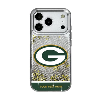 Green Bay Packers Personalized Endzone Plus Design iPhone Glitter Phone Case