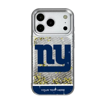New York Giants Personalized Endzone Plus Design iPhone Glitter Phone Case