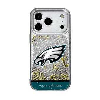 Philadelphia Eagles Personalized Endzone Plus Design iPhone Glitter Phone Case