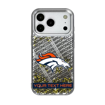 Denver Broncos Personalized Tilt Design iPhone Glitter Phone Case