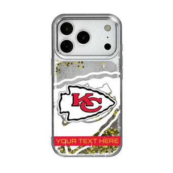 Kansas City Chiefs Personalized Tilt Design iPhone Glitter Phone Case