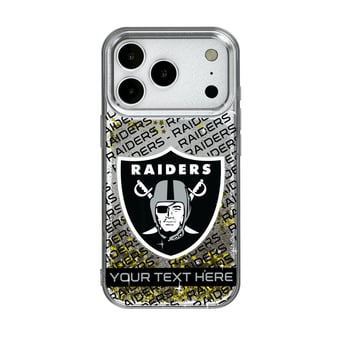 Las Vegas Raiders Personalized Tilt Design iPhone Glitter Phone Case