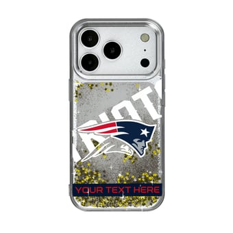 New England Patriots Personalized Tilt Design iPhone Glitter Phone Case