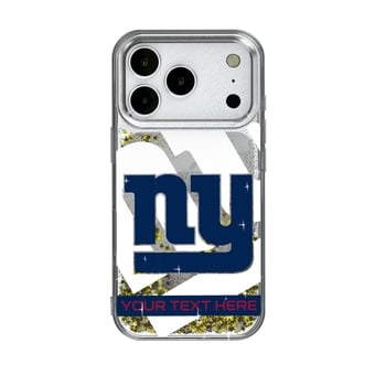 New York Giants Personalized Tilt Design iPhone Glitter Phone Case
