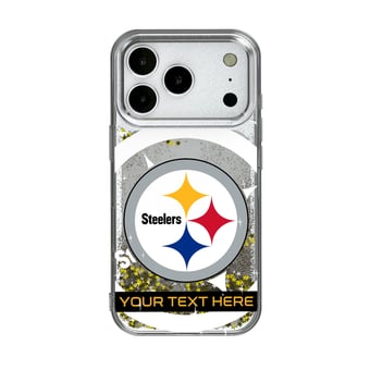 Pittsburgh Steelers Personalized Tilt Design iPhone Glitter Phone Case