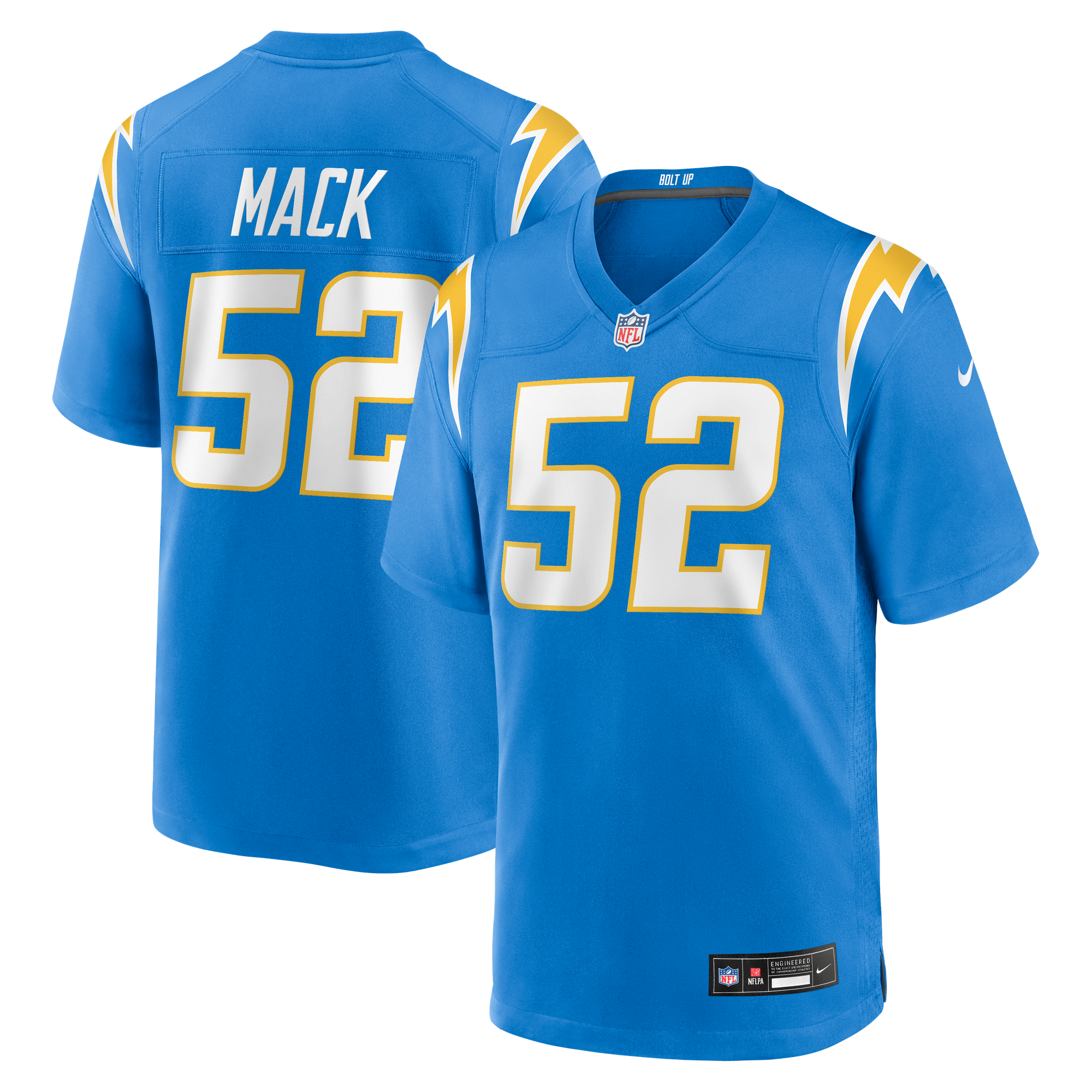 Men's Nike Khalil Mack Powder Blue Los Angeles Chargers Game Jersey