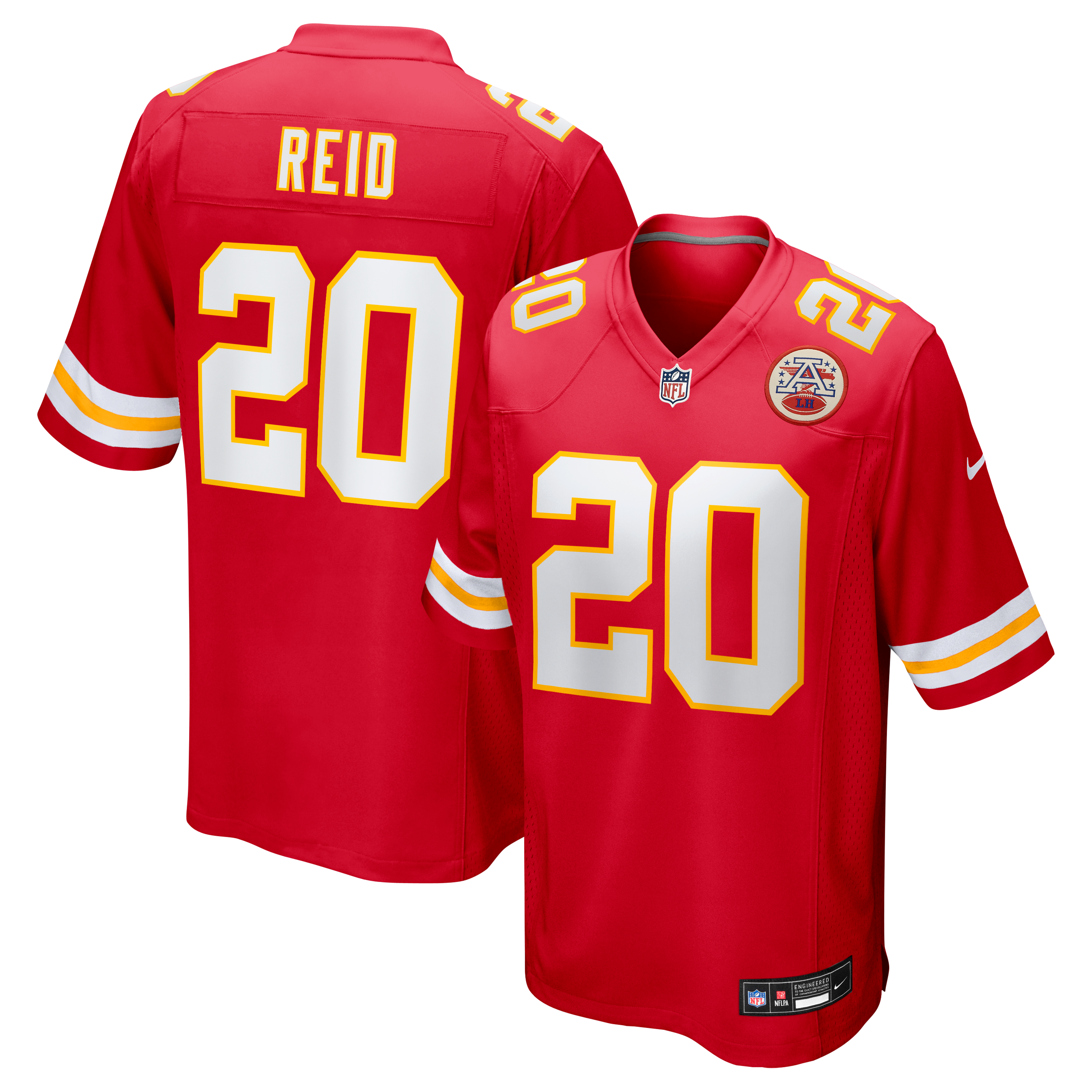 Men's Nike Justin Reid Red Kansas City Chiefs Game Jersey