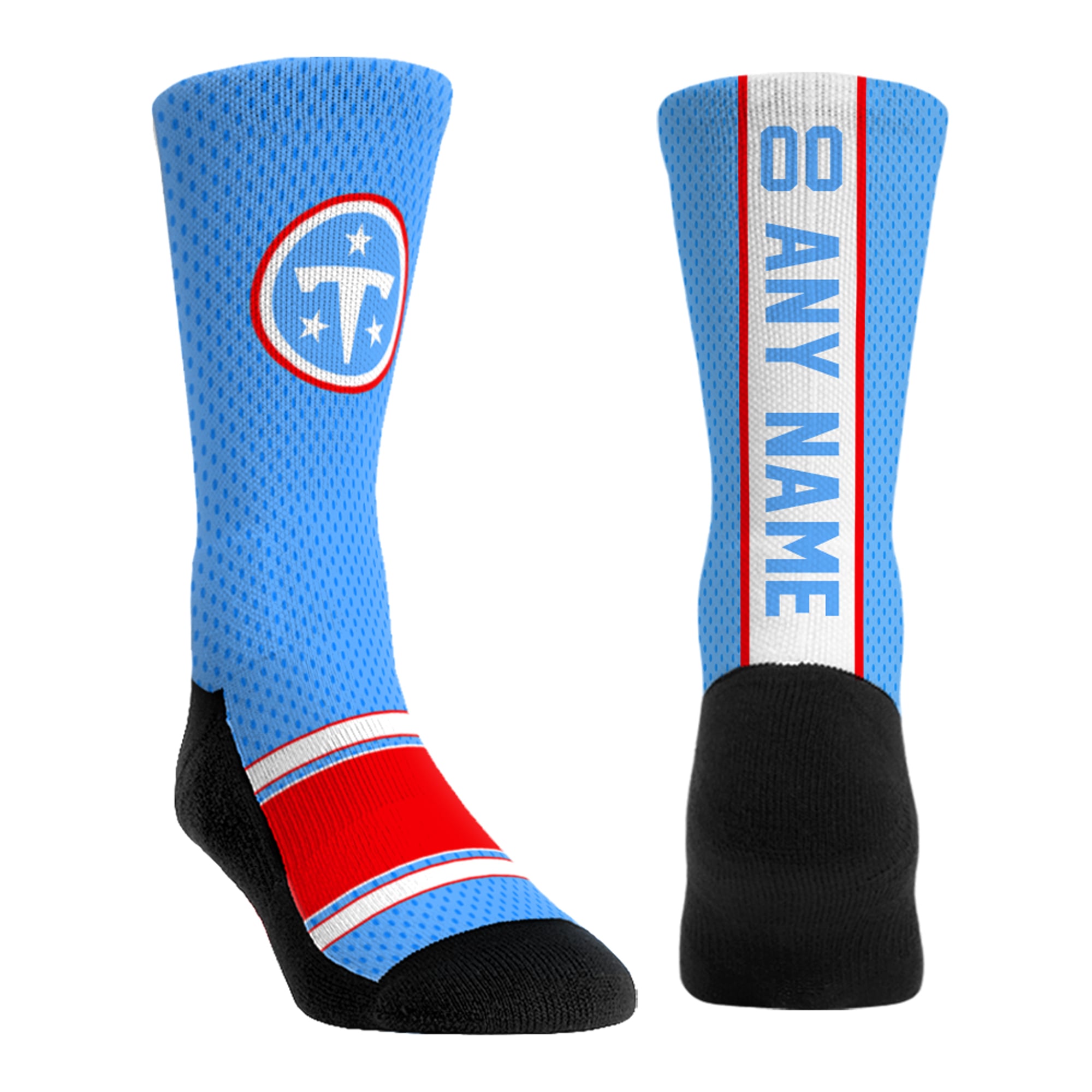 Youth Rock Em Socks Tennessee Titans Custom Jersey Crew Socks
