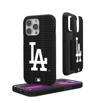 Los Angeles Dodgers iPhone Text Backdrop Rugged Case