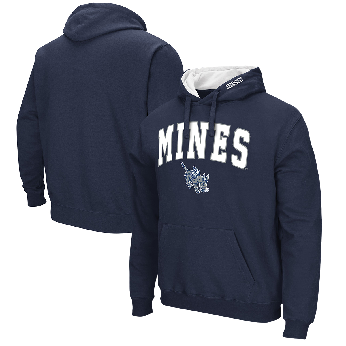 Men's Colosseum  Navy Colorado School of Mines Orediggers Arch & Logo Hoodie