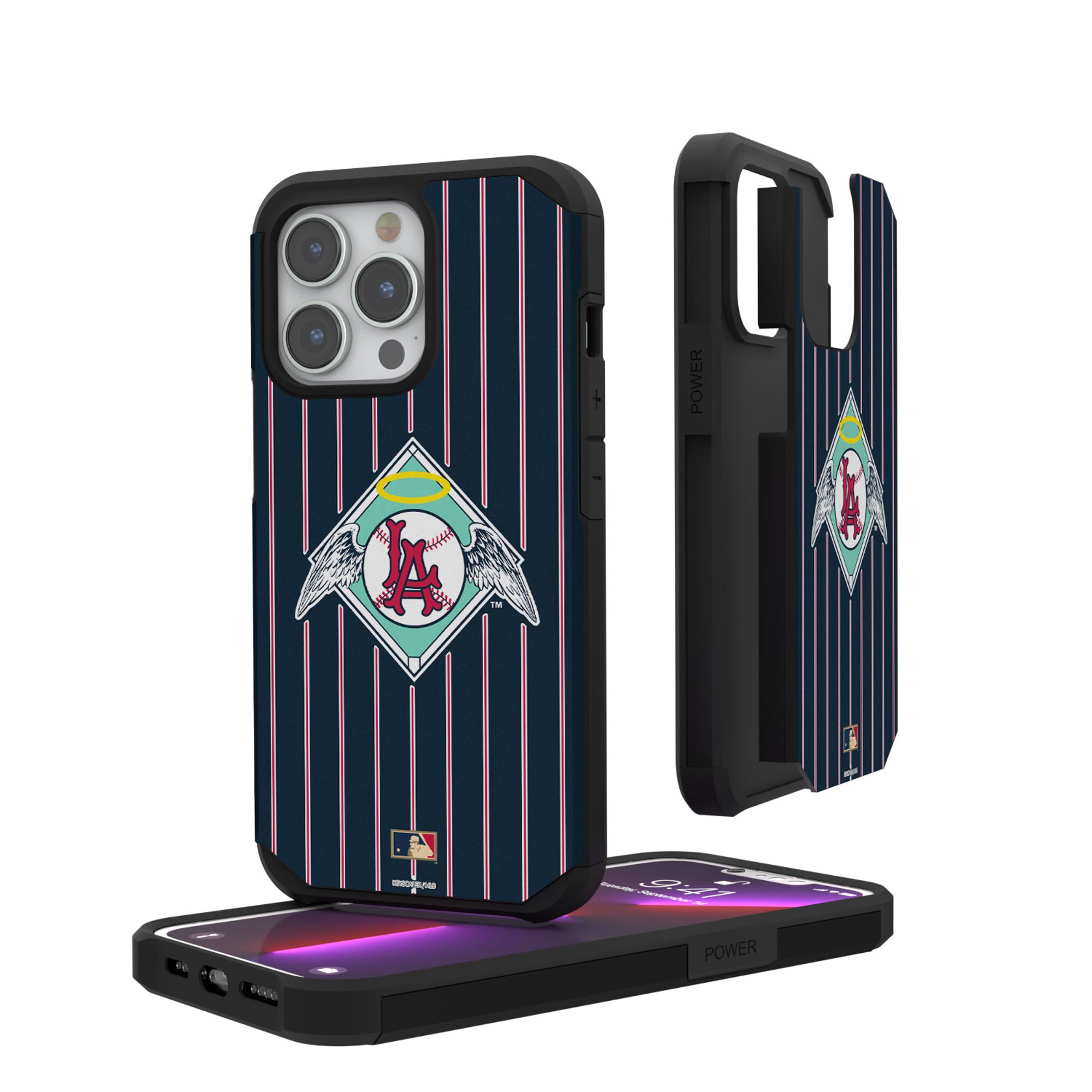 Los Angeles Angels 1961-64 Logo iPhone Pinstripe Cooperstown Design Rugged Case Los Angeles Angels 1961-64 Logo iPhone Pinstripe Cooperstown Design Rugged Case
