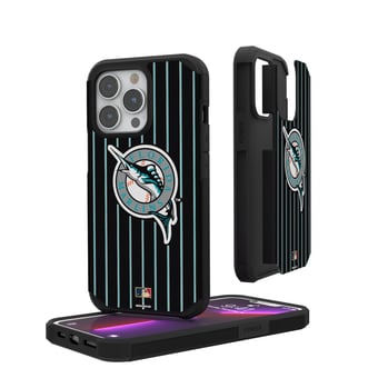 Miami Marlins iPhone Pinstripe Cooperstown Design Rugged Case