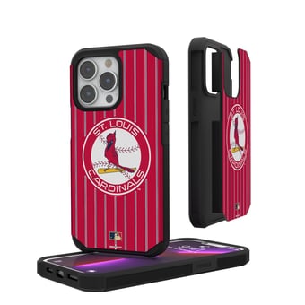 St. Louis Cardinals Red iPhone Pinstripe Cooperstown Design Rugged Case