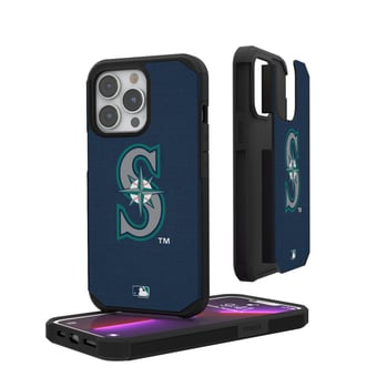 Seattle Mariners iPhone Solid Design Rugged Case