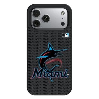 Keyscaper Miami Marlins Personalized Bump Case with 8.2ft Drop Protection