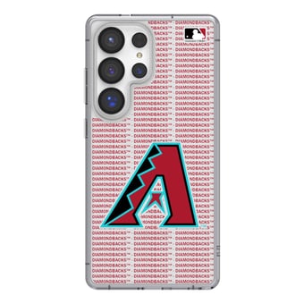 Arizona Diamondbacks Galaxy Text Backdrop Clear Case