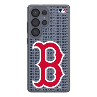 Boston Red Sox Galaxy Text Backdrop Clear Case