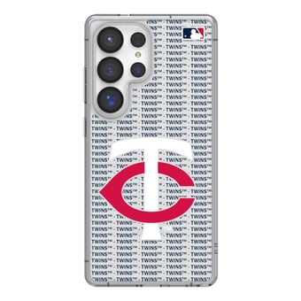 Minnesota Twins Galaxy Text Backdrop Clear Case
