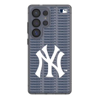 New York Yankees Galaxy Text Backdrop Clear Case