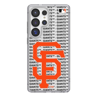 San Francisco Giants Galaxy Text Backdrop Clear Case
