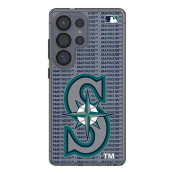 Seattle Mariners Galaxy Text Backdrop Clear Case