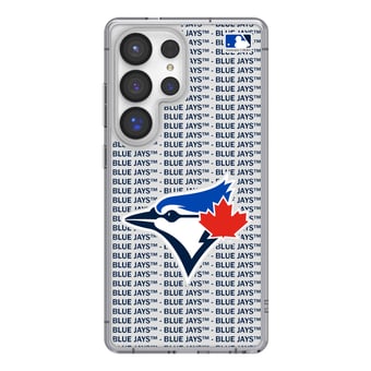 Toronto Blue Jays Galaxy Text Backdrop Clear Case