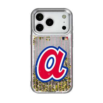 Atlanta Braves 1972-1980 Cooperstown Pinstripe iPhone Glitter Case