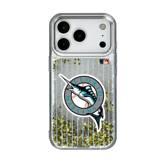 Florida Marlins 1993-2011 Cooperstown Pinstripe iPhone Glitter Case