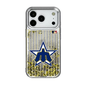 Seattle Mariners 1981-1986 Cooperstown Pinstripe iPhone Glitter Case