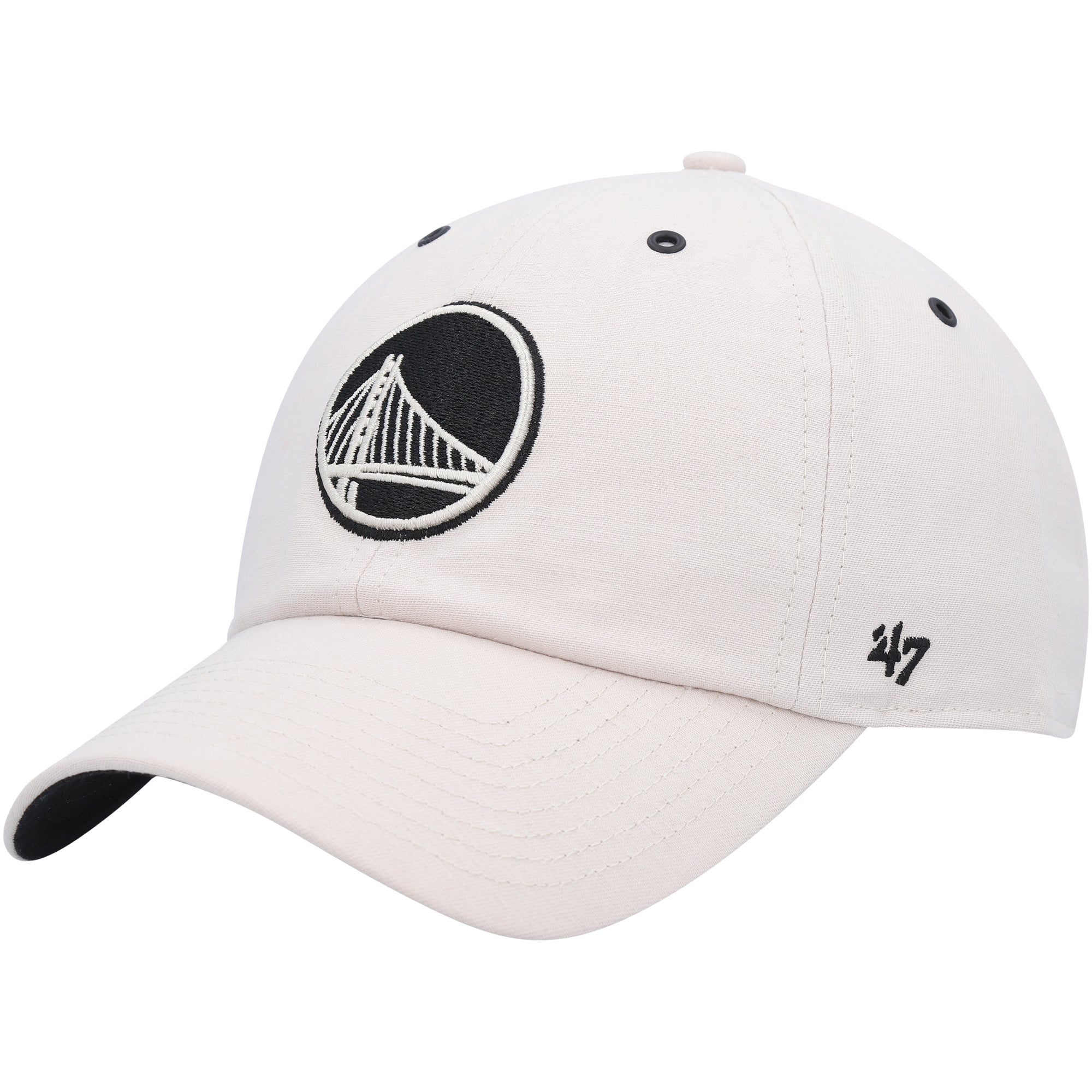 Men's '47 Cream Golden State Warriors Lunar Clean Up Adjustable Hat
