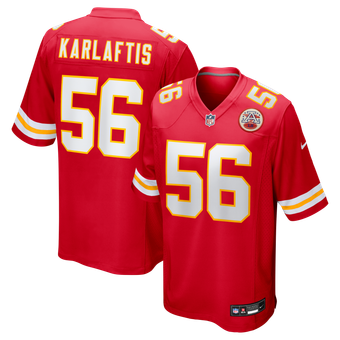 Men's Nike George Karlaftis Red Kansas City Chiefs Player Game Jersey